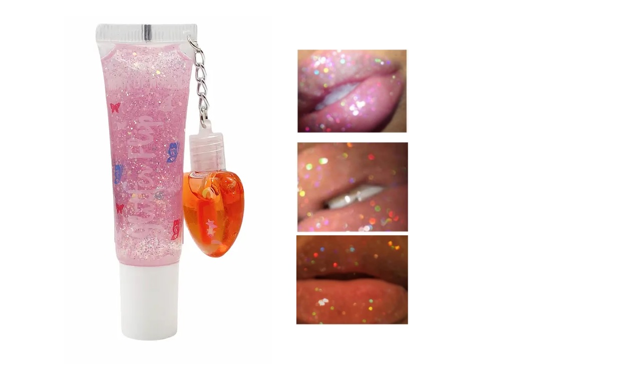 Miniatura 3 de Brillo Labial Gloss Llavero Con Glitte